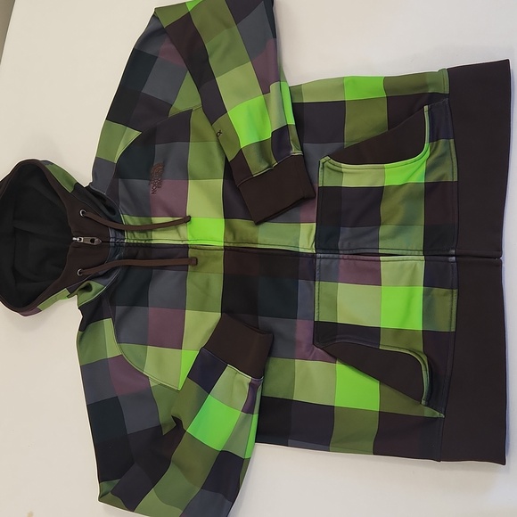 The North Face Vintage Green Black Cryptic Series Hoodie Jacket. Size L - Picture 5 of 12